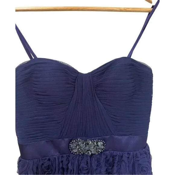 Adrianna Papell  Evening cocktail navy strapless dress size 6 - Picture 4 of 11